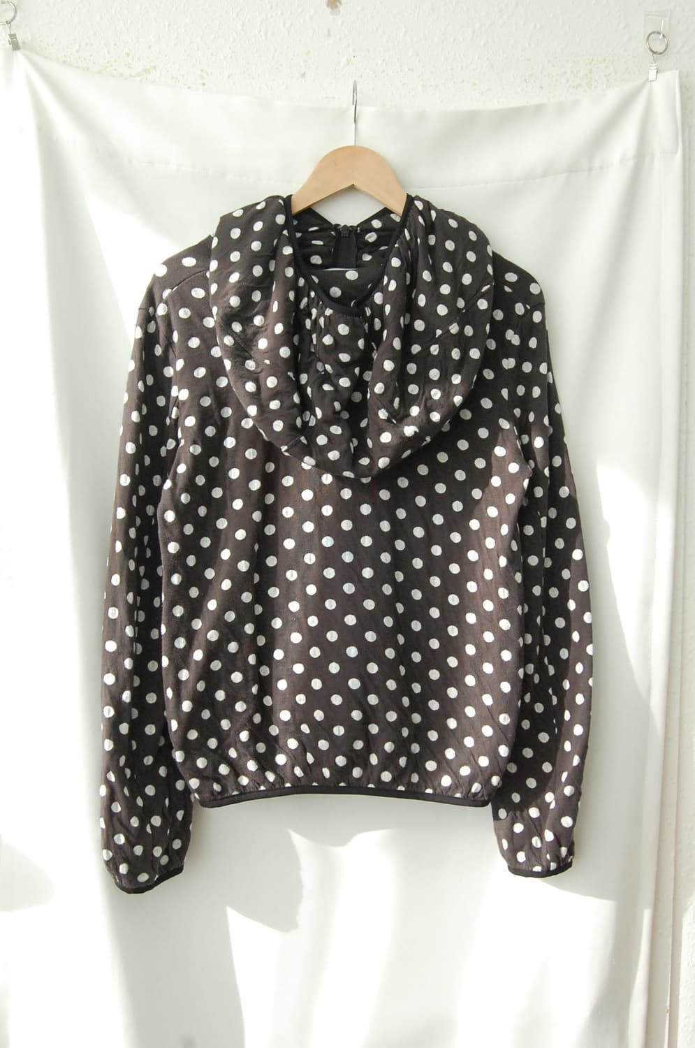 Mercibeaucoup dot shirring hood zip-up 상품이미지3