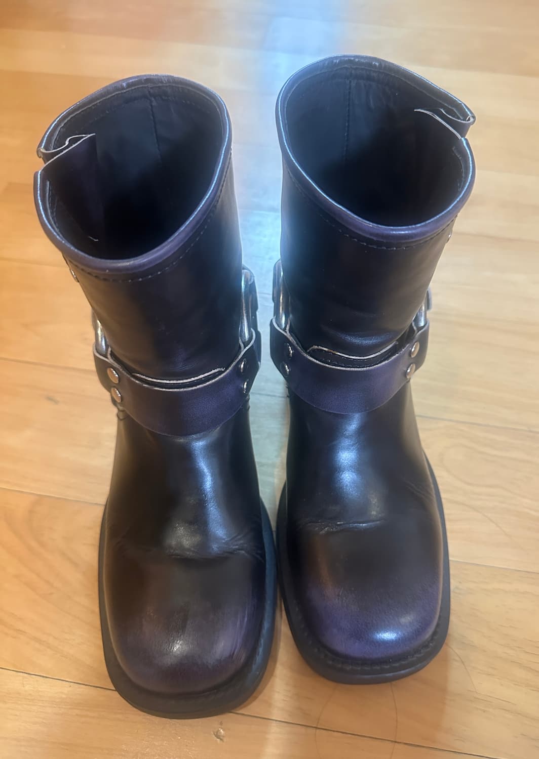 miumiu 미우미우 하네스 바이커 부츠 블랙 (38) 상품이미지7