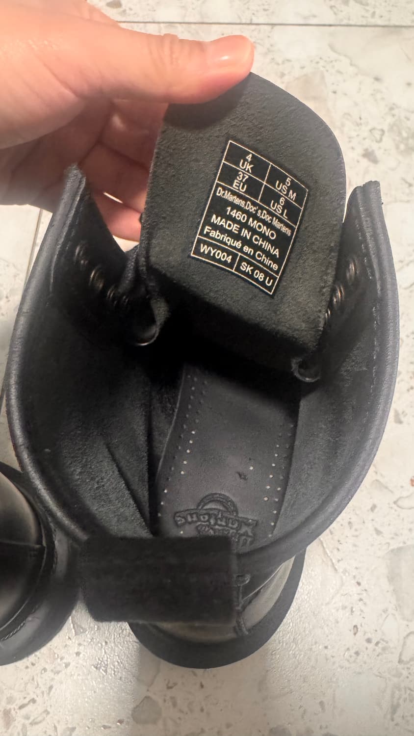 닥터마틴 1460 모노 부츠 블랙 거의 새상품 상품이미지2
