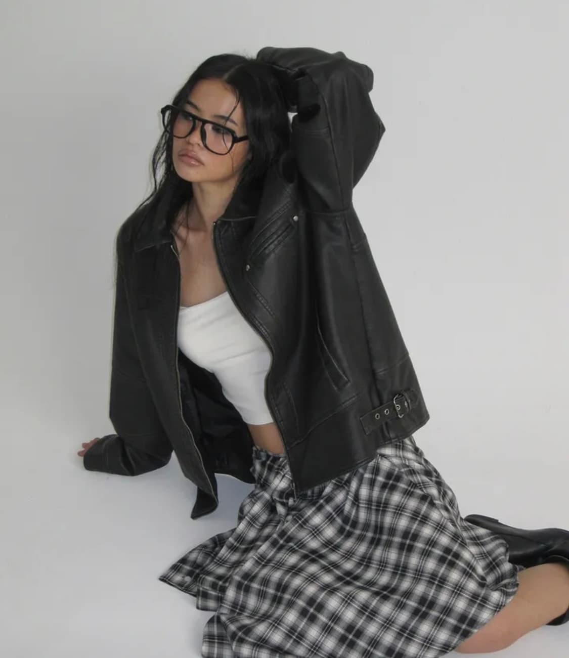 블랙업 쿠다 워싱 레더자켓 새상품 상품이미지2