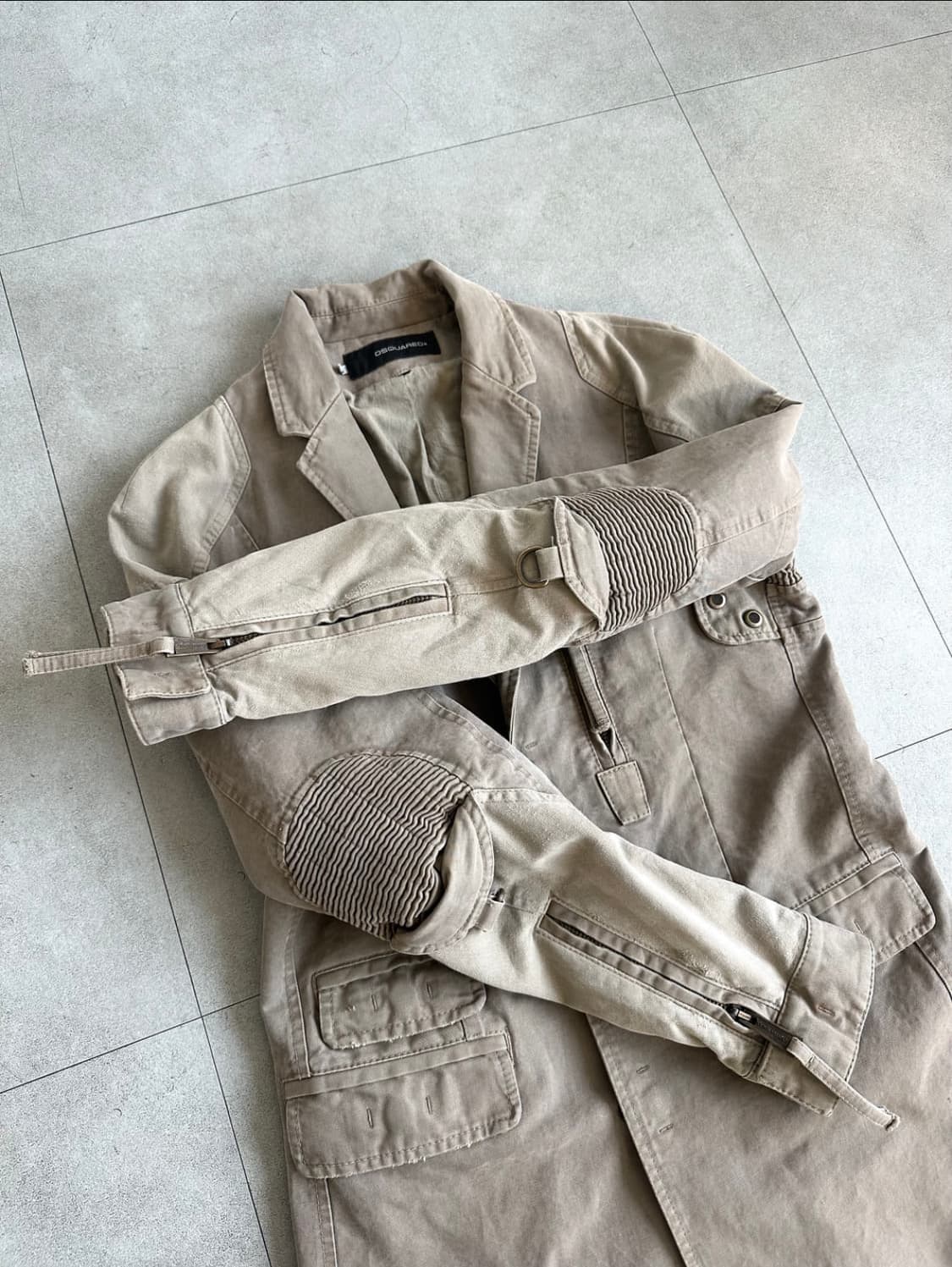 디스퀘어드2 롱 바이커 자켓 상품이미지3