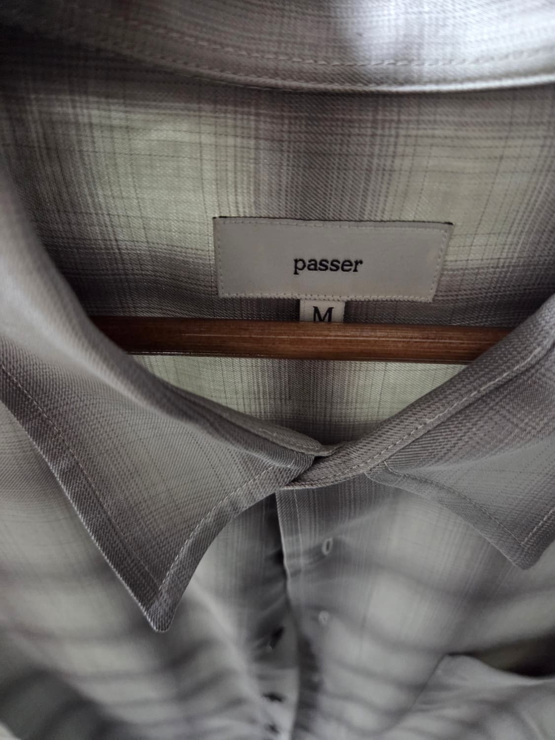 파세르 데일리 체크셔츠 M 그레이  상품이미지3