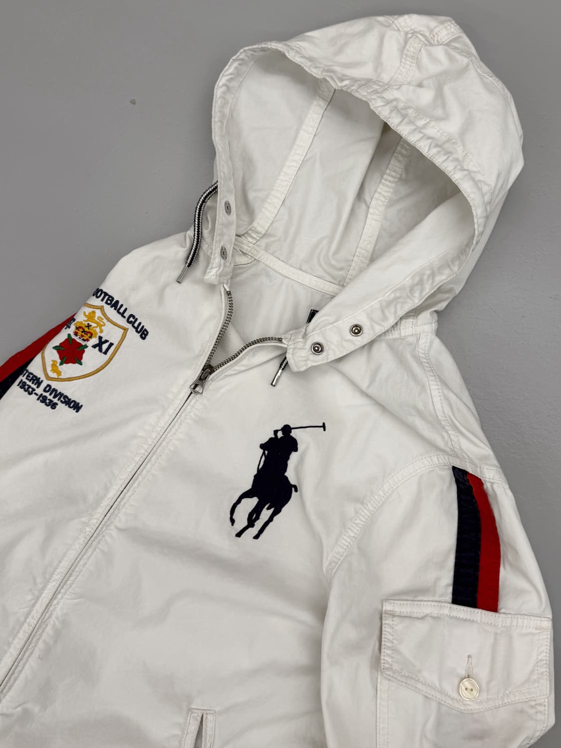 폴로 랄프로렌 00‘s 화이트 빅포니 코튼 후드 자켓 상품이미지2