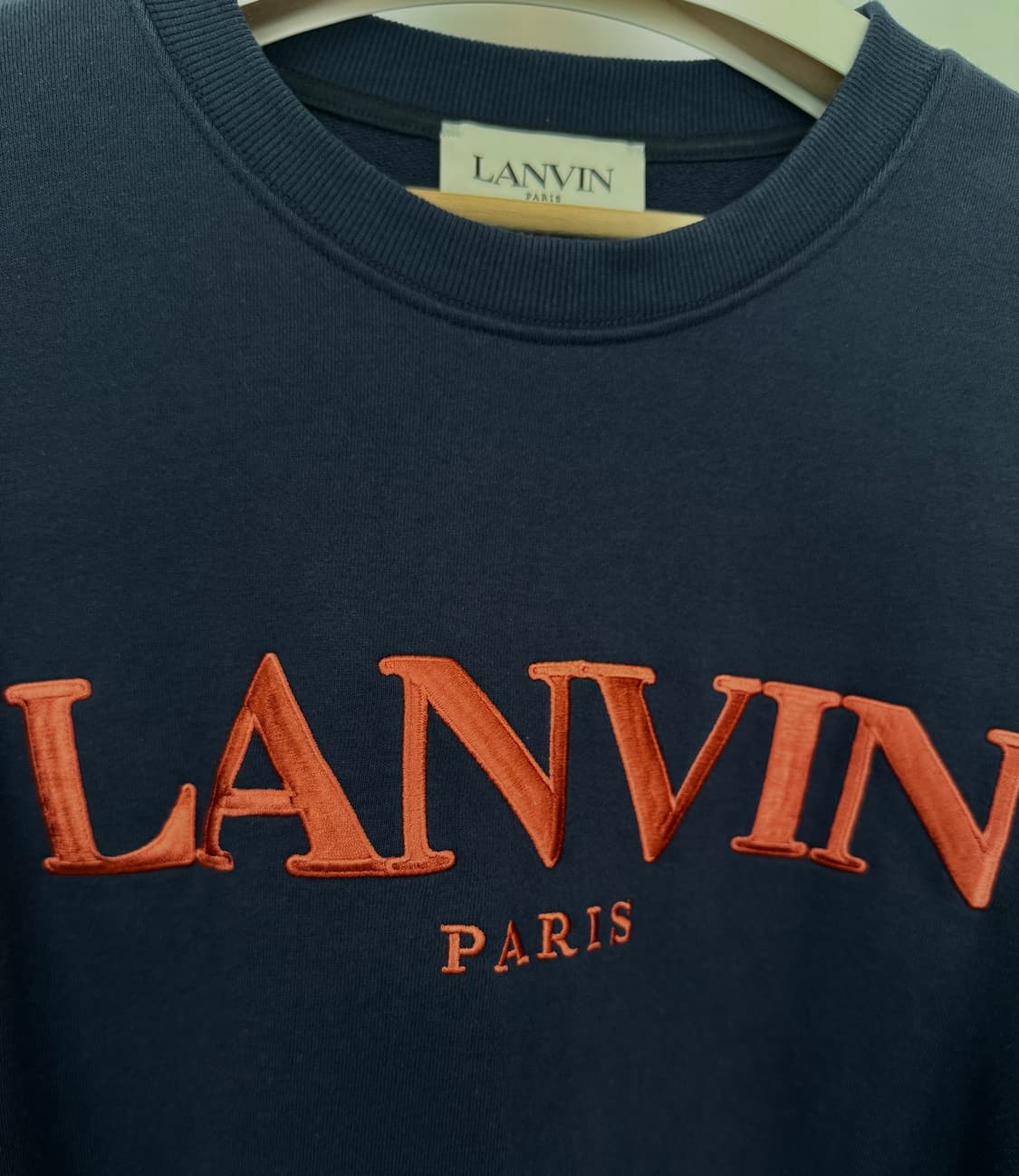 LANVIN 랑방 LANVIN 로고 자수 네이비 스웻셔츠 M 상품이미지4