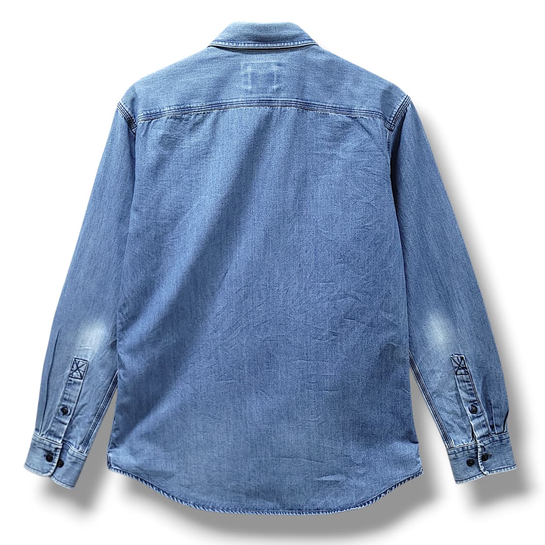 [95~100] 라코스테 중청 슬림핏 데님 긴팔셔츠 상품이미지2