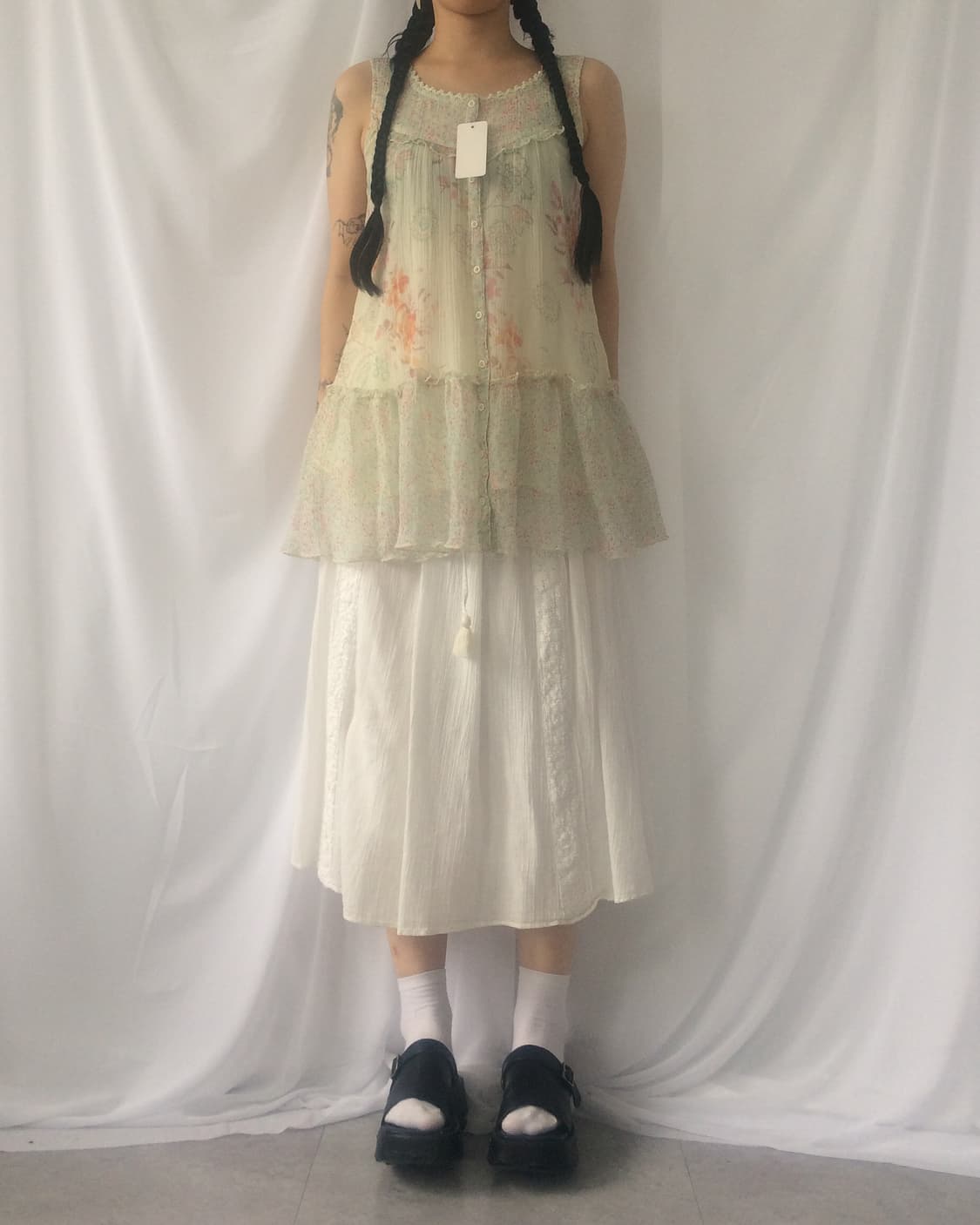 Crochet layer long skirt 상품이미지6