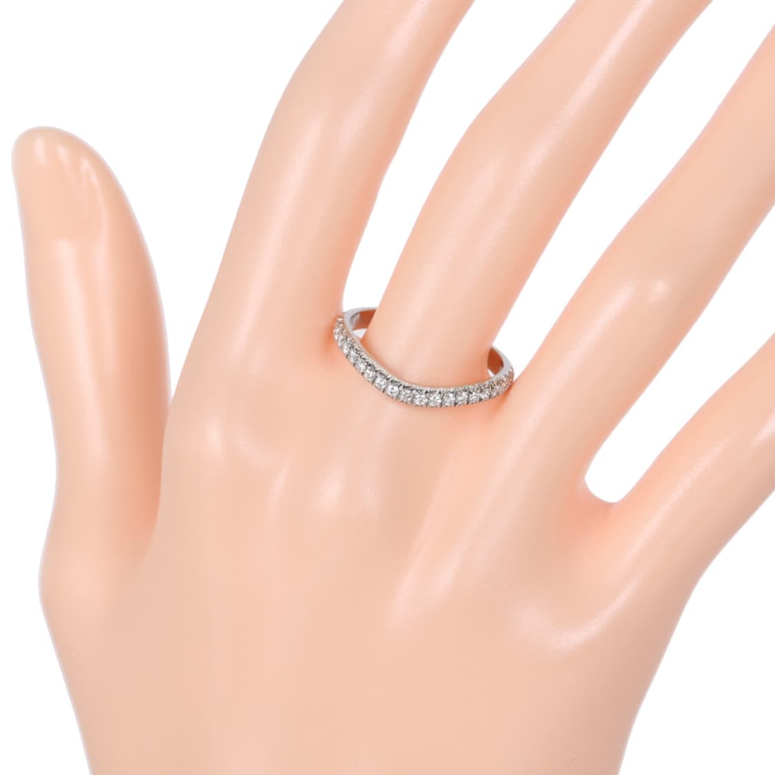 쇼메 리앙 다무르 플래티넘 다이아몬드 웨딩 밴드 파베 반지 53호 082 상품이미지5