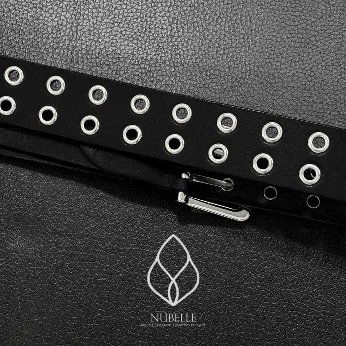 🌗 Eyelet leather belt / 아일렛 베지터블 가죽 벨트 상품이미지8