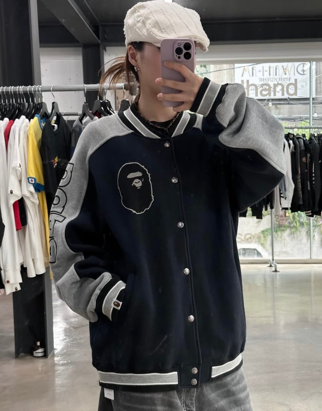 정품)베이프 빅시루 면바시티 자켓 상품이미지2