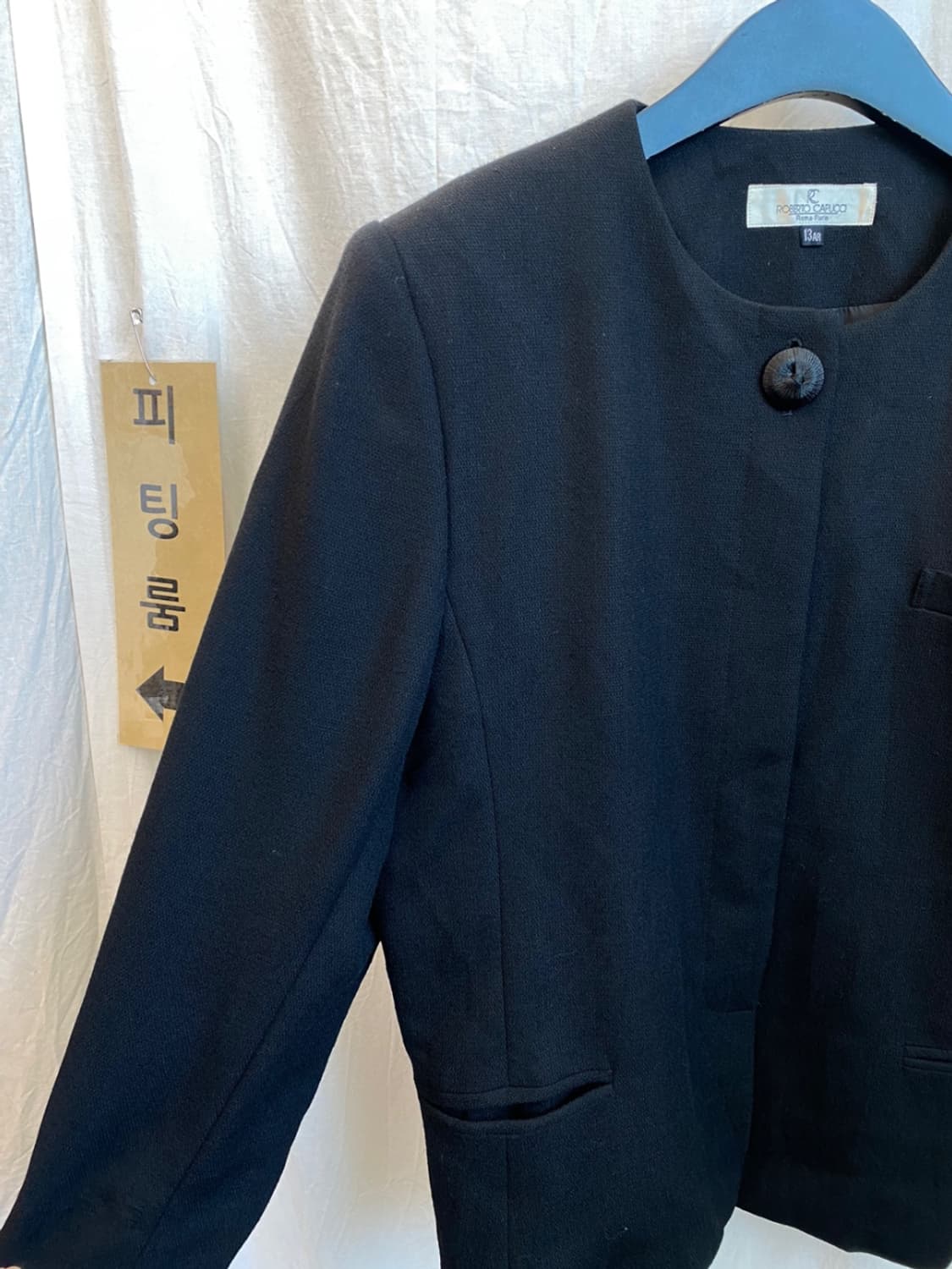 블랙노카라자켓(XL) 상품이미지6