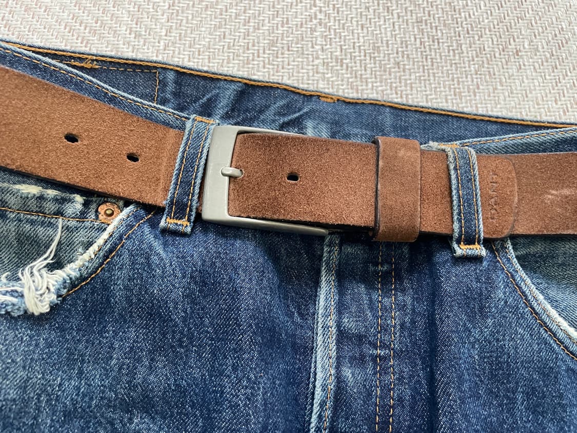 빈티지 gant made in Italy 스웨이드 레더 벨트 상품이미지2