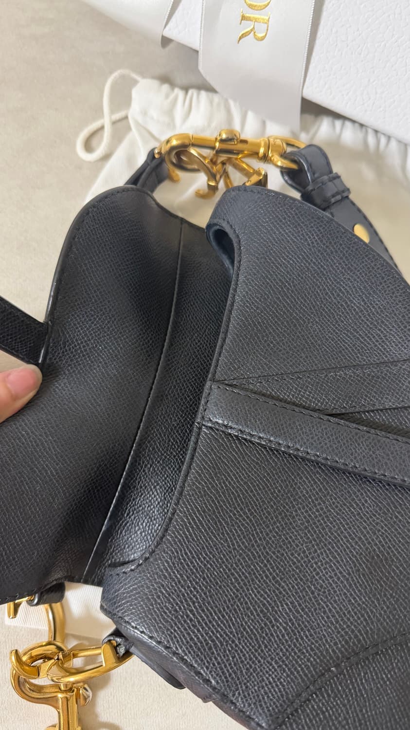 디올 새들백 미니 블랙 + 스트랩 풀박스 상품이미지7