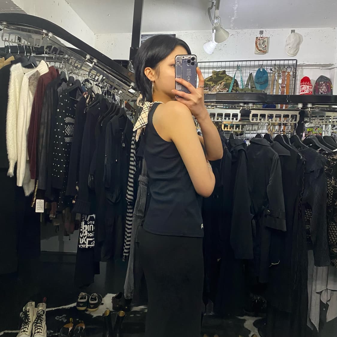 Burberry blue label 체크 홀터넥 나시 상품이미지2