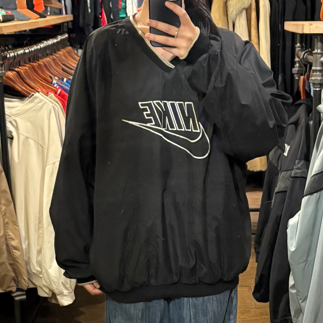 [HI] Nike 나이키 빅로고 웜업 블랙 상품이미지1