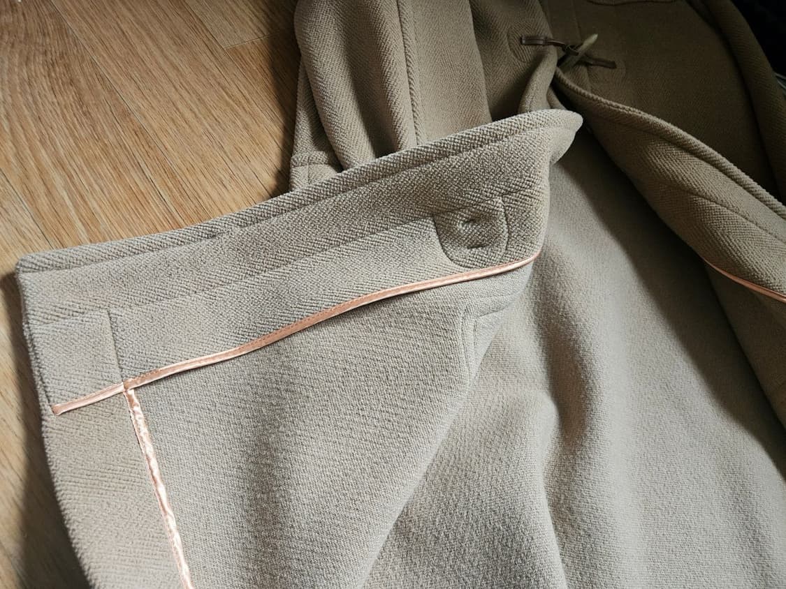 Vtg 베이지 컷파일울 100 더플코트  상품이미지5