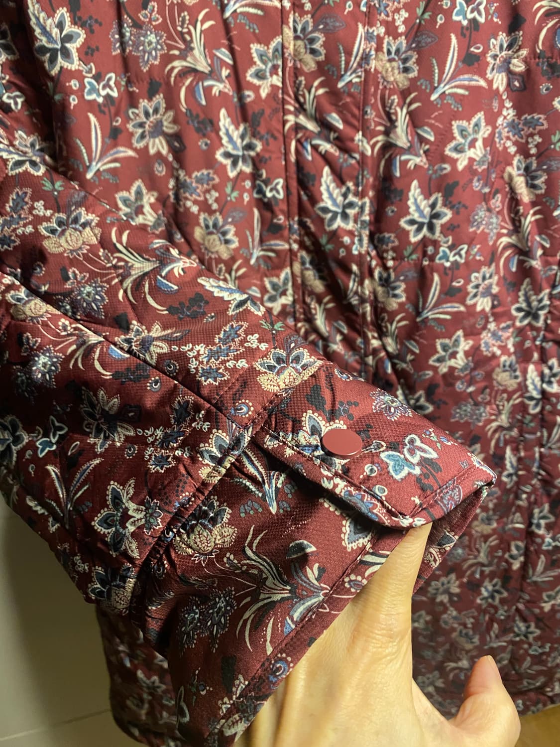 로질리 꽃무늬 누빔 롱 코트 상품이미지6