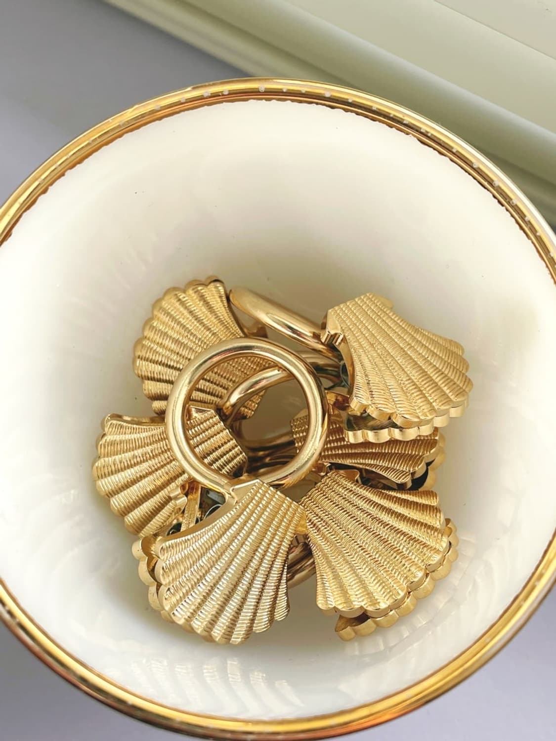  일본 빈티지 조개모양 커튼 클립 6개 세트 상품이미지5