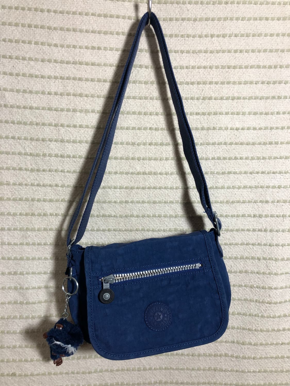 빈티지 키플링 Y2K 나일론 블루 미니 크로스백 여권가방 상품이미지1