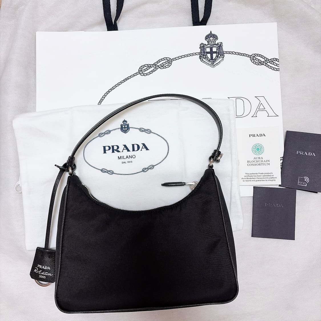 정품) 프라다 리에디션 2005 리나일론 미니백 상품이미지3