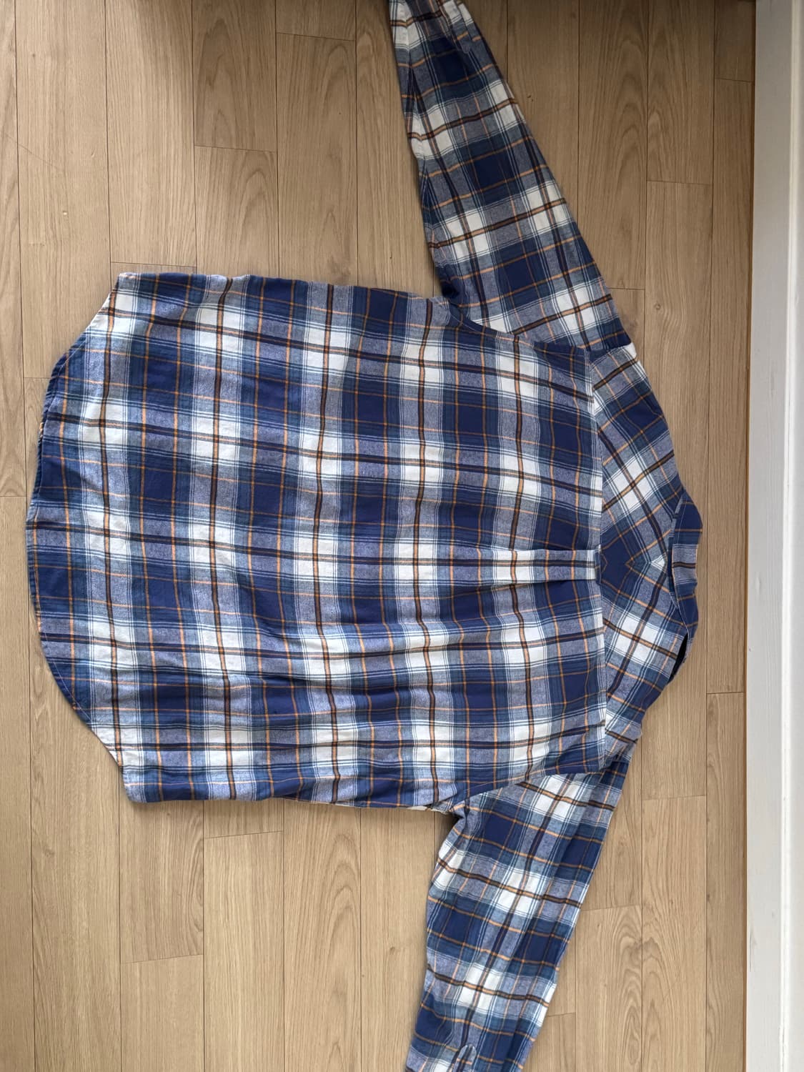 Yeseyesee 예스아이씨 플란넬 체크 셔츠 블루 상품이미지7