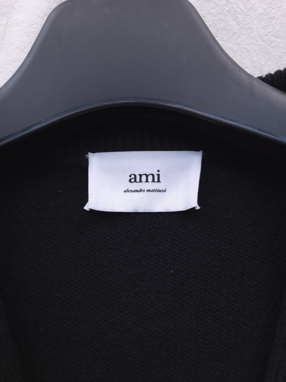 아미 하트 로고 블랙 가디건 S 상품이미지2