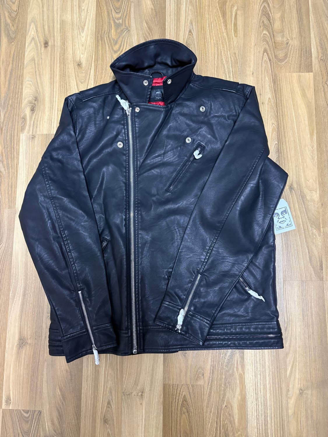 오베이 레더자켓 상품이미지1