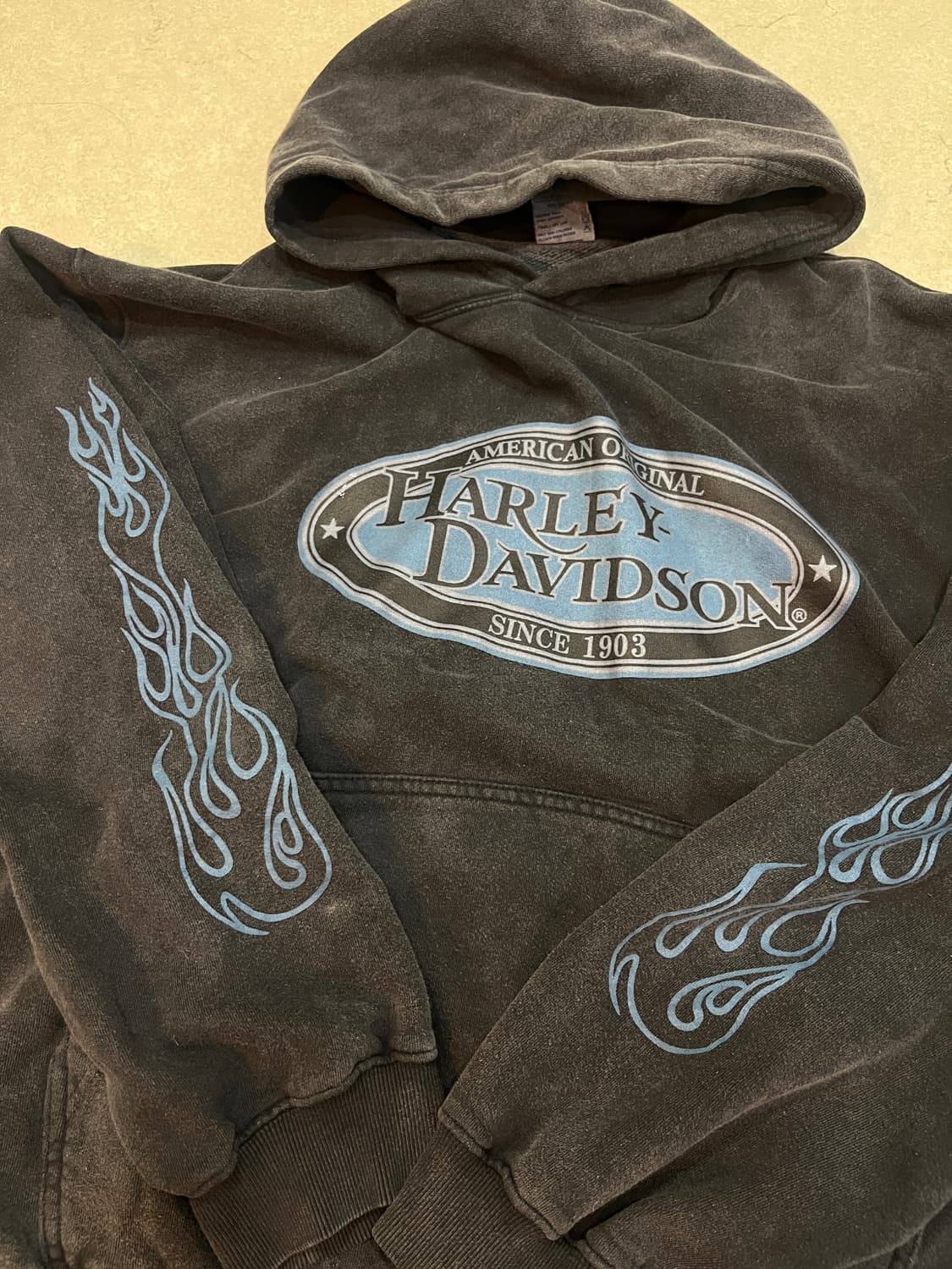 할리데이비슨 피그먼트 빈티지 후드티 상품이미지4