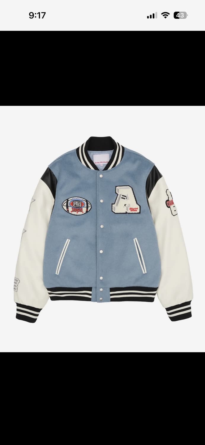 아메스 바시티 FOOTBALL VARSITY JACKET BLUE 상품이미지4