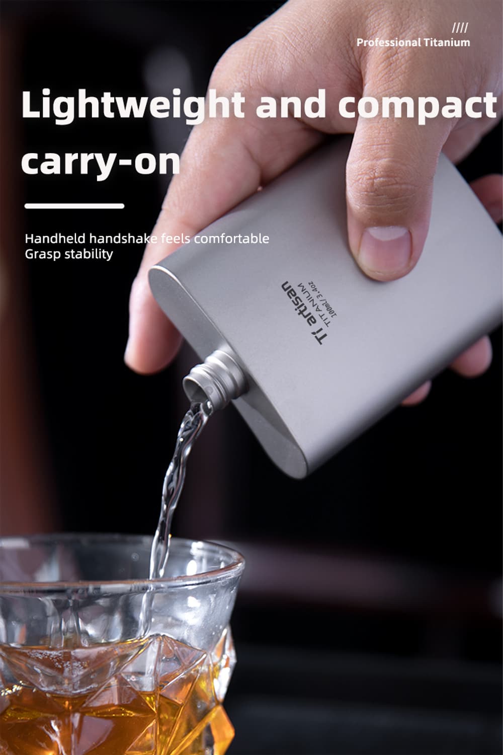 티타늄 힙 플라스크 소주 양주 위스키 텀블러 머그컵 상품이미지1