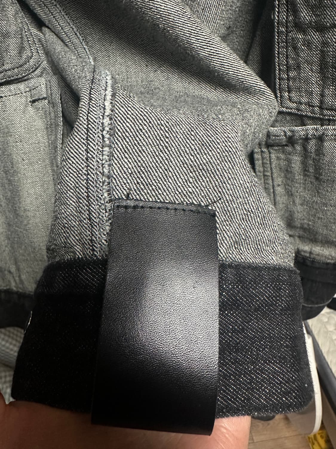 [노이어] 오버핏 크롭 데님 자켓 (블랙) 상품이미지10