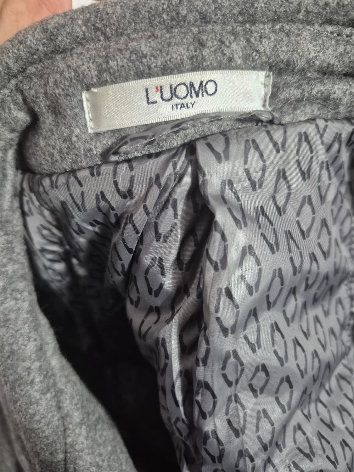 워모(luom9)모직  회색 숏 코트 상품이미지10