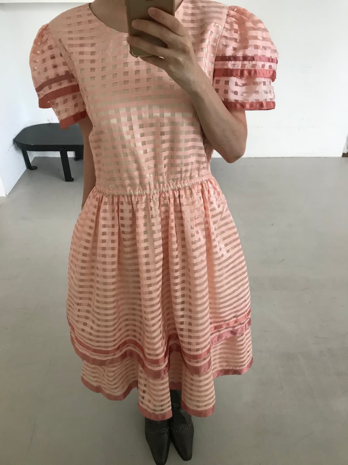 vintage pink pattern one-piece 상품이미지5