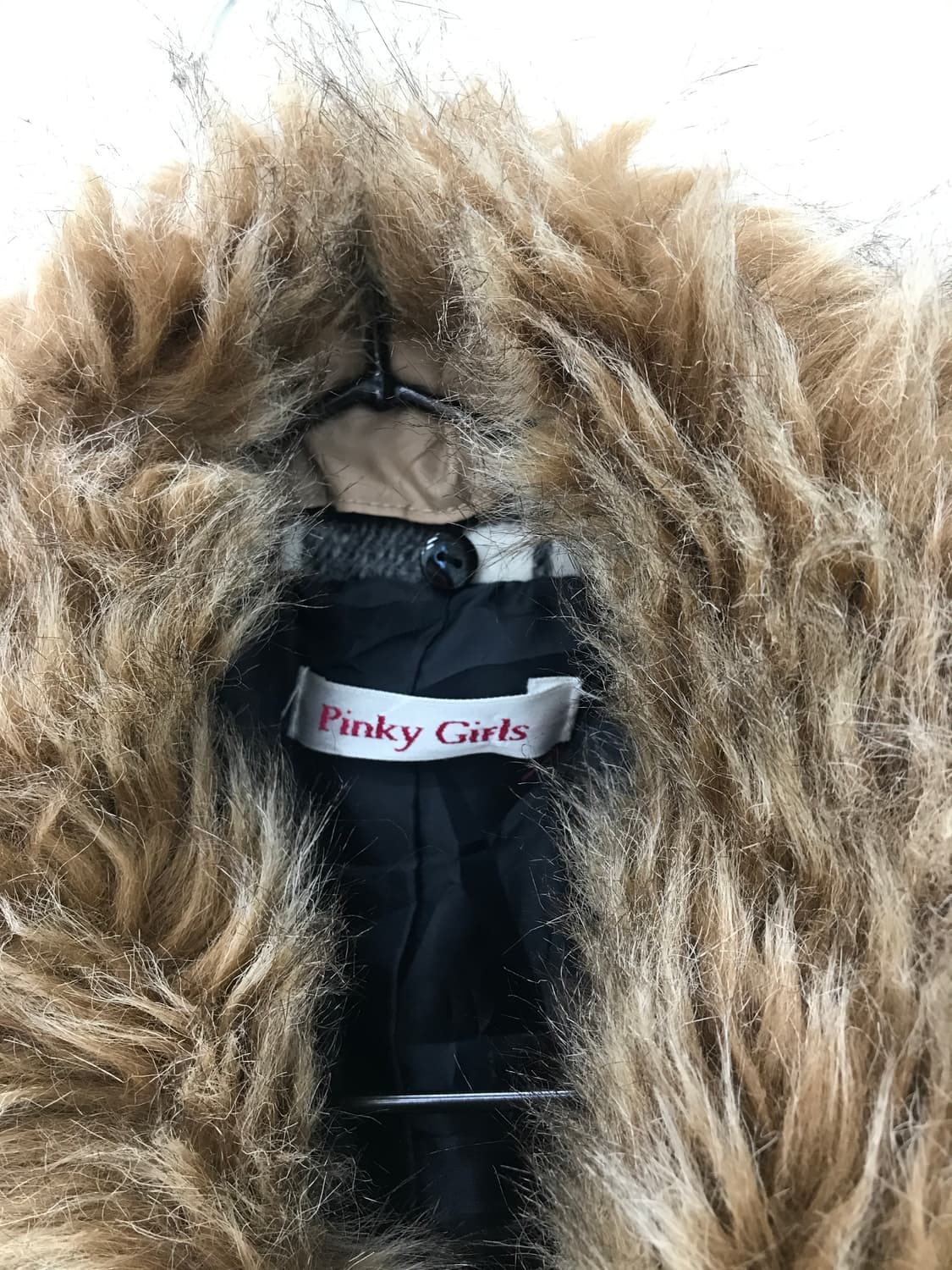 Jpn Onee-Gyaru Check Fur Collar Coat 상품이미지5