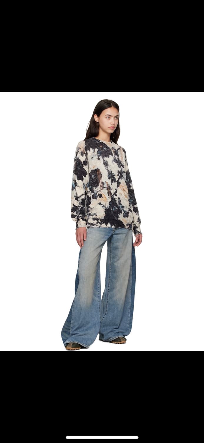 R13 25FW 플라워 보이프렌드 니트 XS 상품이미지1