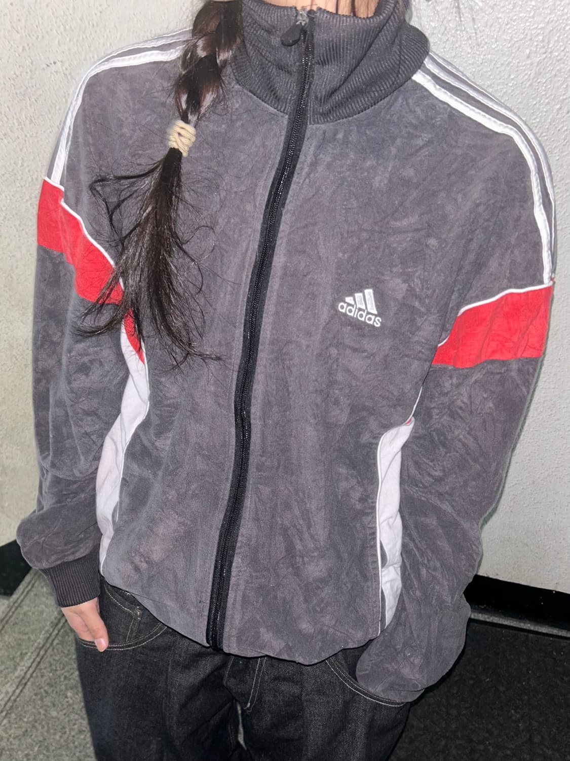 90s ADIDAS 올드스쿨 테리 져지 트랙탑 상품이미지4