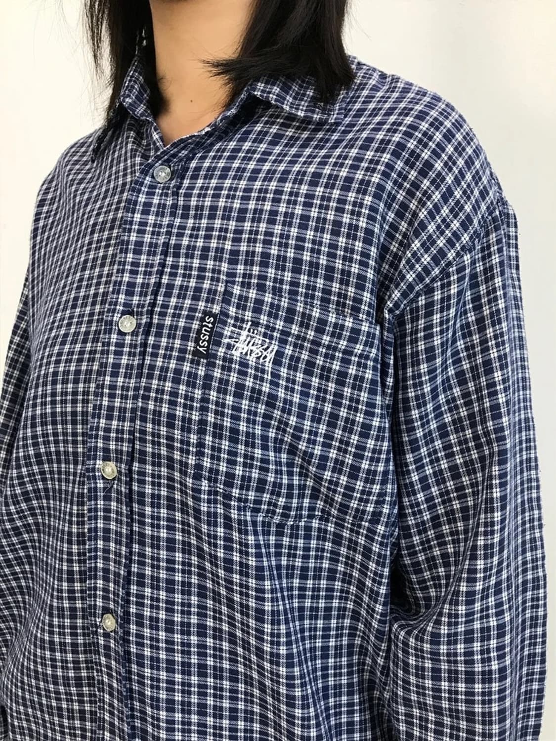90’s Late Stussy Basic Check Shirt 상품이미지2