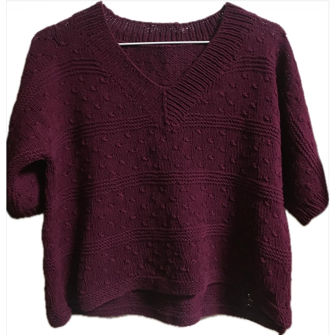 일본 빈티지 꽈배기 반팔 니트 상품이미지1