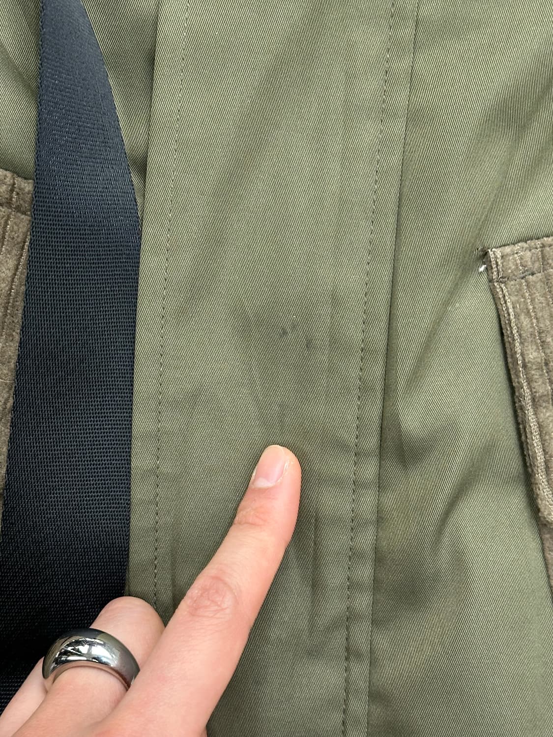 OS)Japanese vintage 여성 벨티드 코듀로이 집업 카고 스커 상품이미지3