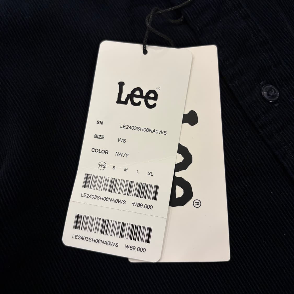 [S] Lee 리 코듀로이 남방 네이비 새상품 D435 상품이미지4