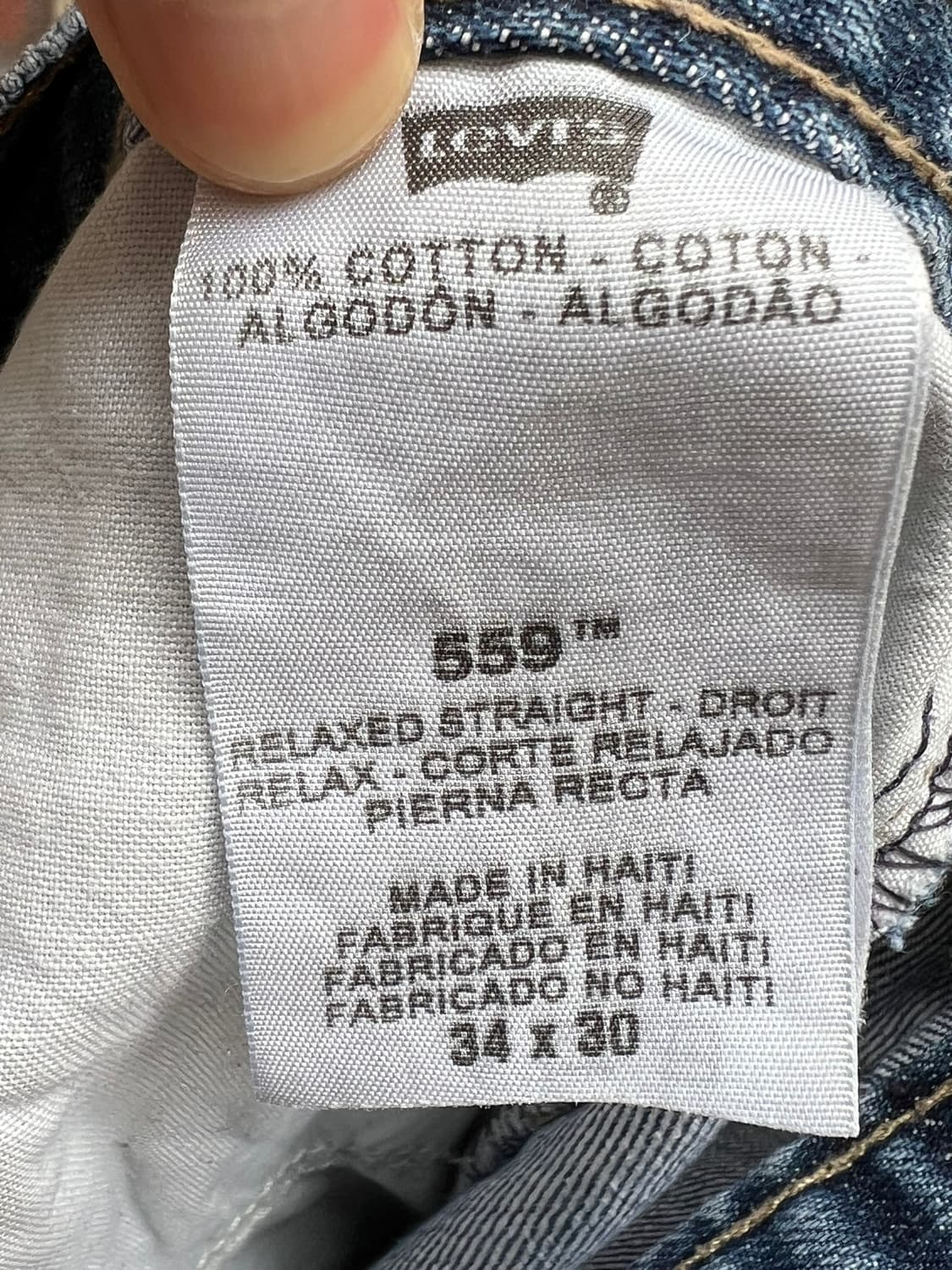 [34x30] 리바이스 550 릴렉스핏 스트레이트 데님 빈티지 청바지 상품이미지7