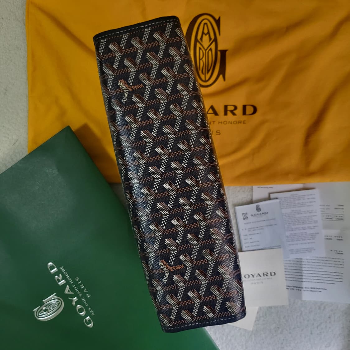 [새상품급/풀구성] GM / 고야드 쥬방스 클러치 토일렛백 네이비  상품이미지10