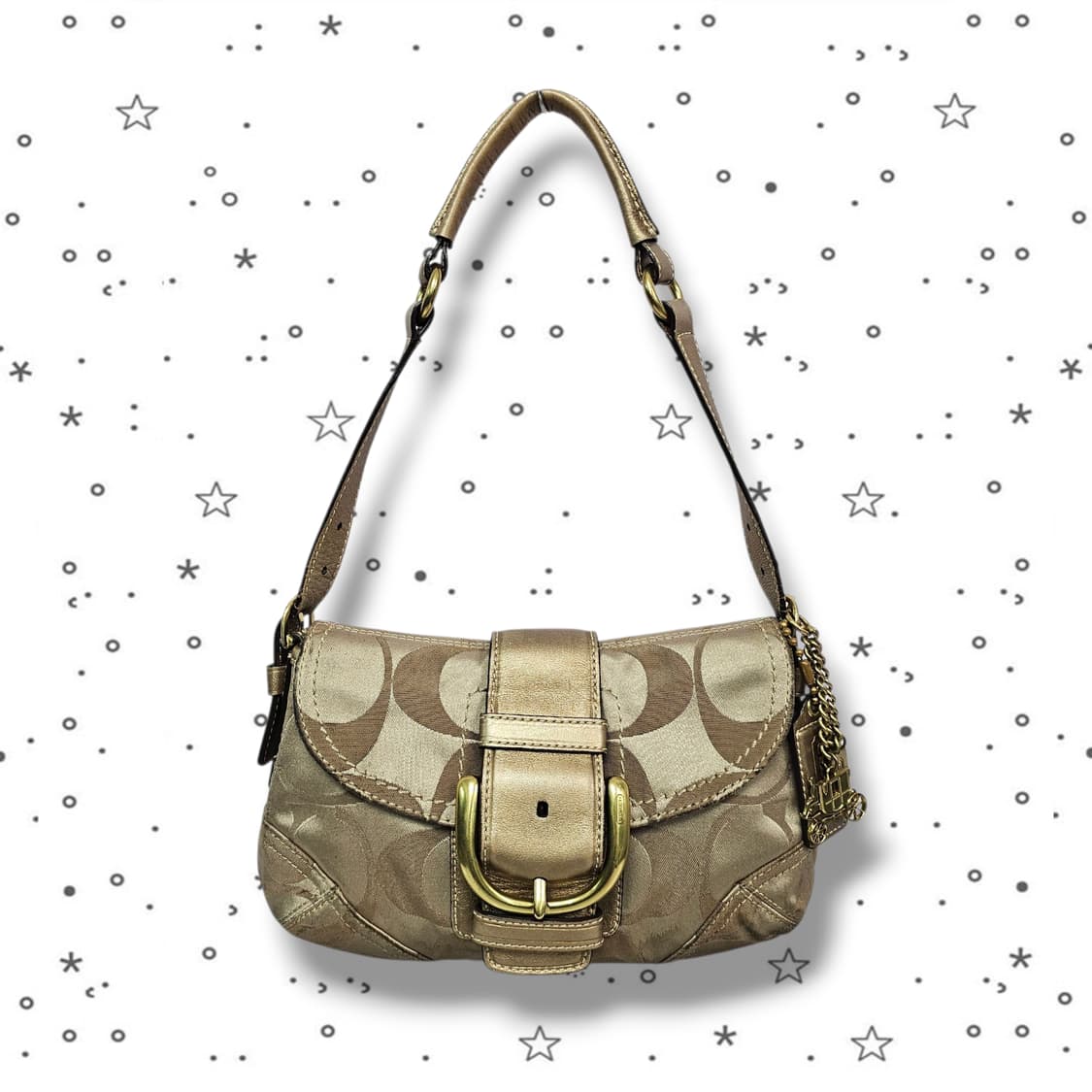 COACH 코치 소호 시그니처 골드 버클 숄더백 상품이미지1