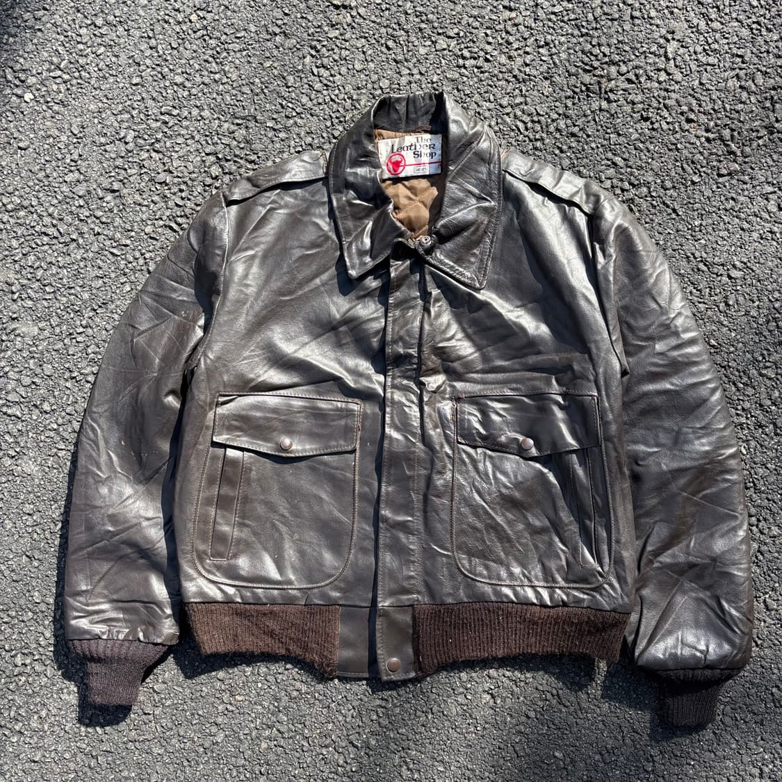 70년대 미국 시어스 더 레더샵 a-2 플라이트 자켓 상품이미지1