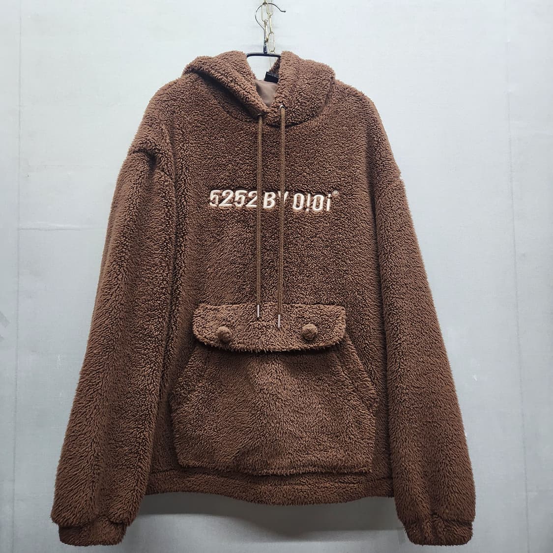 OIOI 오아이오아이 후리스 스트링 빅로고 후드티 2XL(남여공용) 상품이미지1