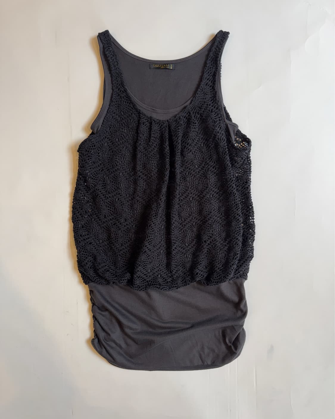 CHARCOAL CROCHET DOCKING SET SLEEVELESS 상품이미지1