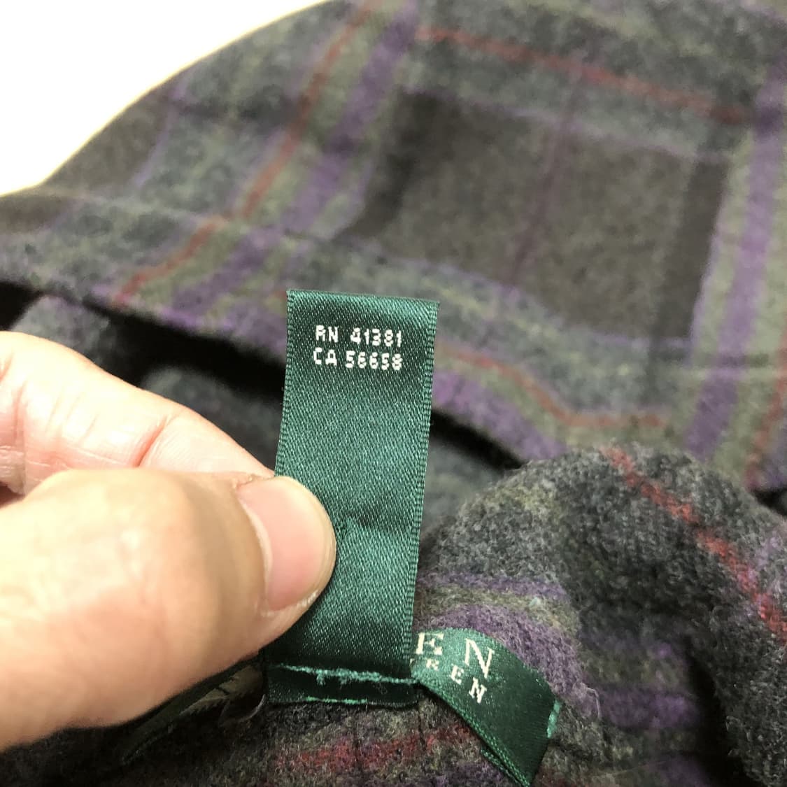 (ONE SIZE) 폴로 랄프로렌 POLO 체크 패턴 판초 머플러 상품이미지7