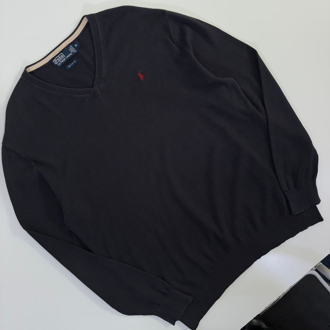 Polo  폴로 랄프로렌 자수 코튼 브이넥 니트 상품이미지2