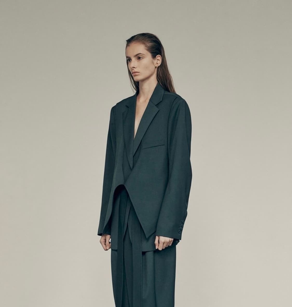 로우클래식 울 블레이져 블루그린 상품이미지2