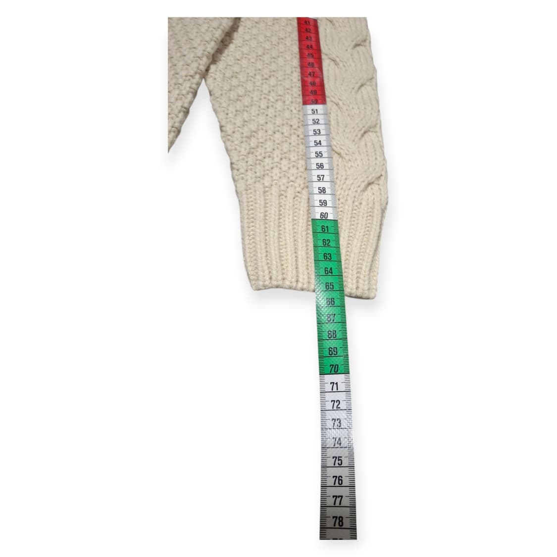 XL)클래식 케이블 니트 아이보리 오버핏 스웨터 꾸안꾸 코디 상품이미지8