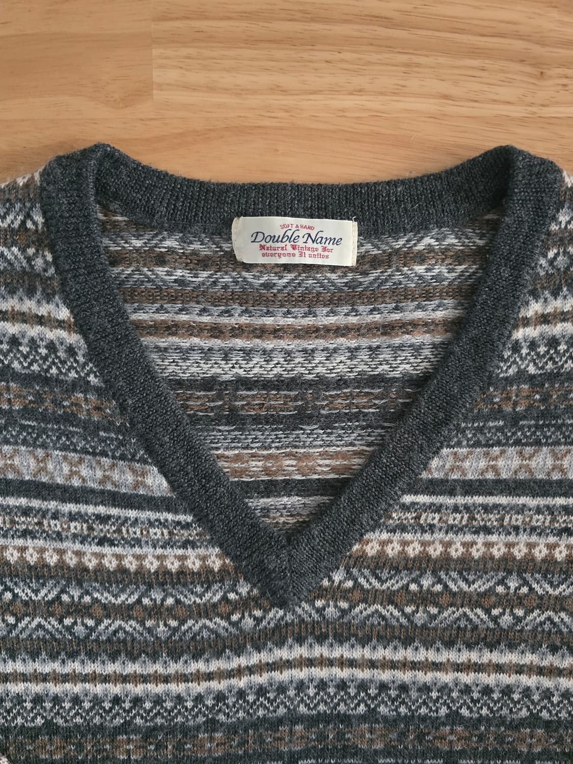 울블렌드 페어아일 V넥 니트 상품이미지3